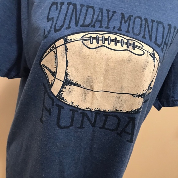 E Big Bend Outfitters Football Graphic Tee / Size Medium / Color Blue / Women’s - Picture 4 of 5